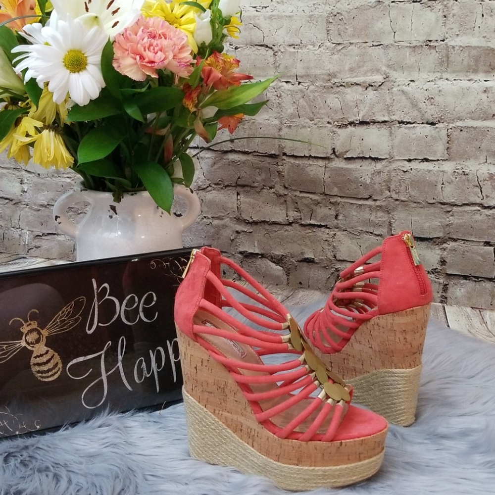 H By Halston Allison Coral Wedges